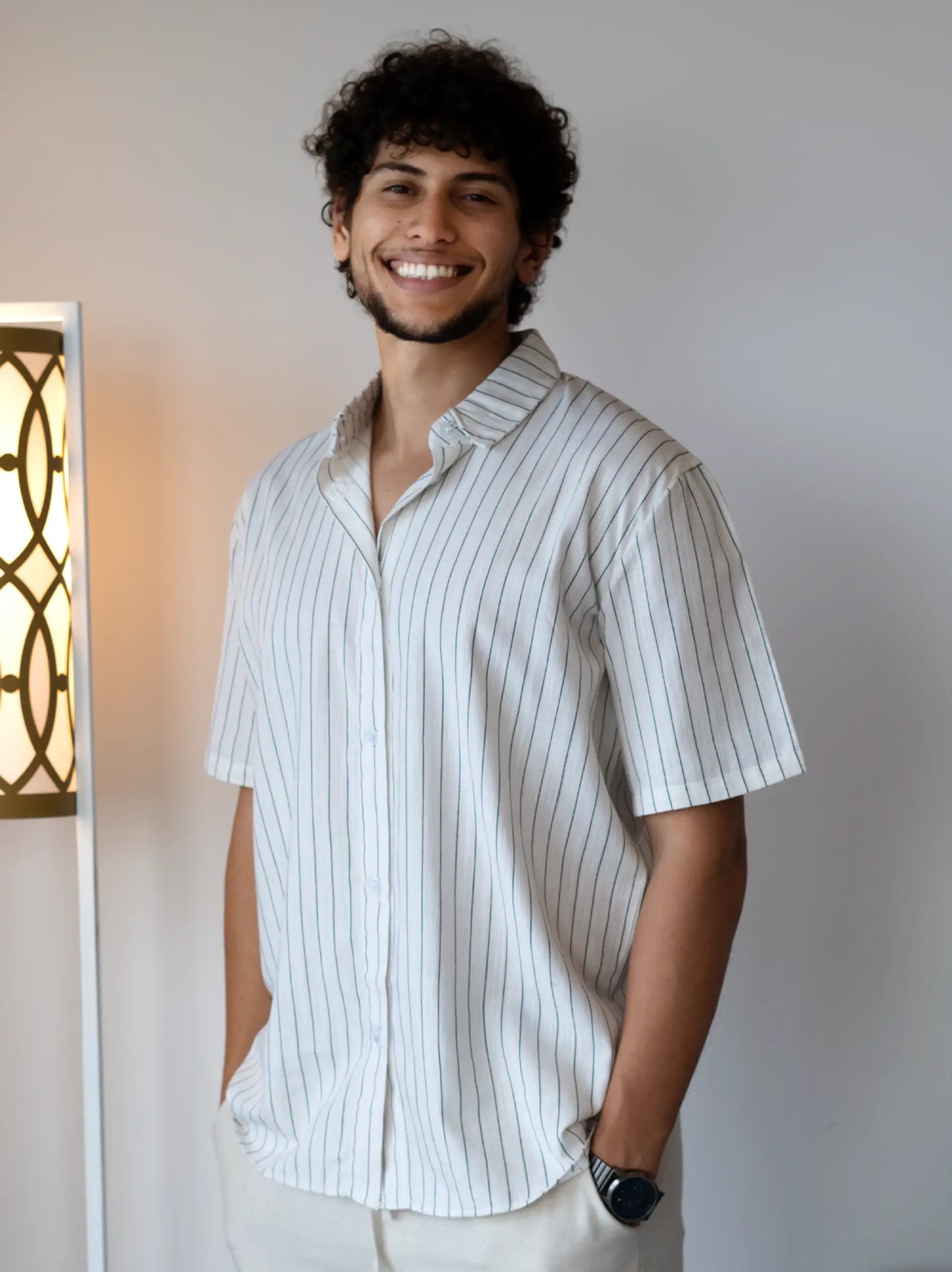 Chemise Rayée en Lin