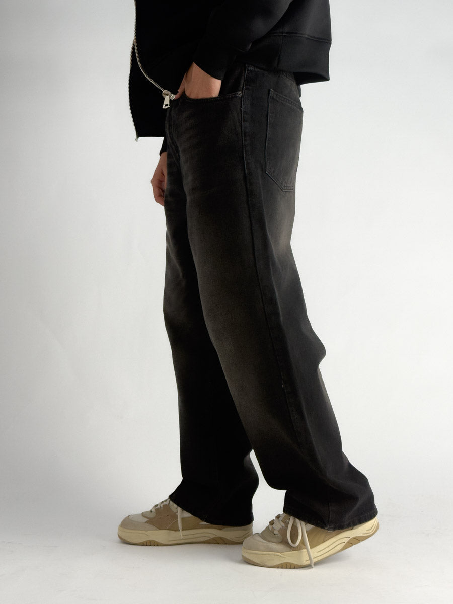 Black Baggy Dirty Jeans