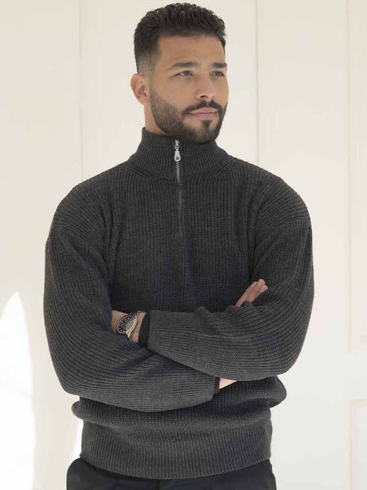 Half-Zip Sweatshirt Gris