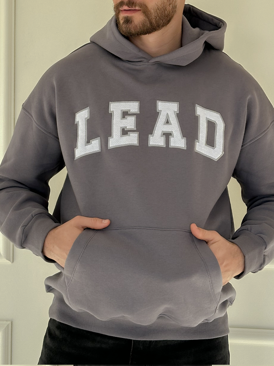 Hoodie Lead Gris