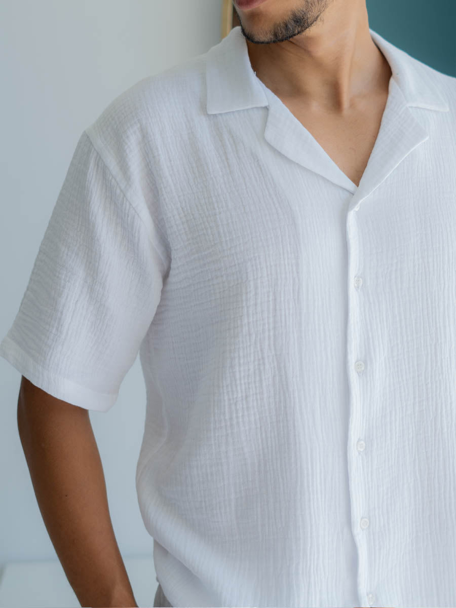 Chemise Blanche Coton Gaze