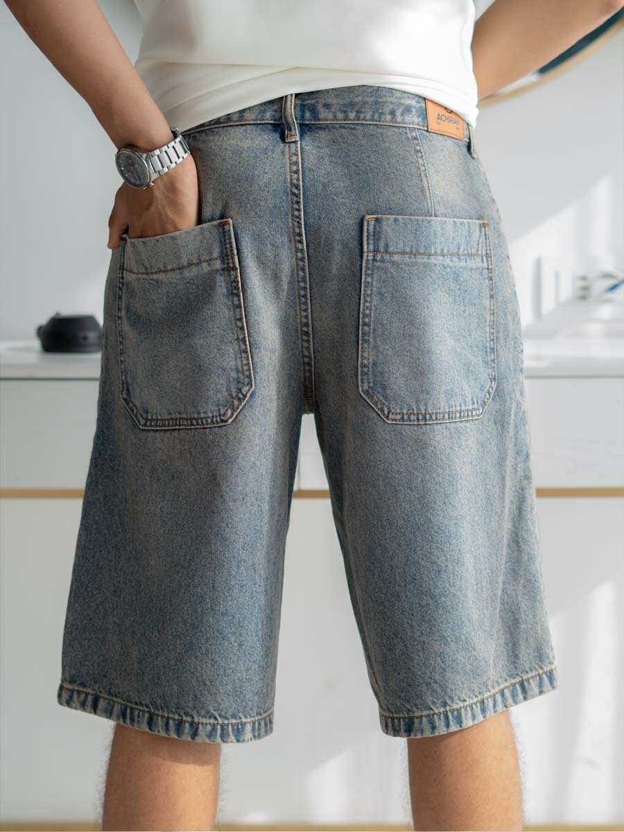 BERMUDA Baggy Dirty Green en DENIM