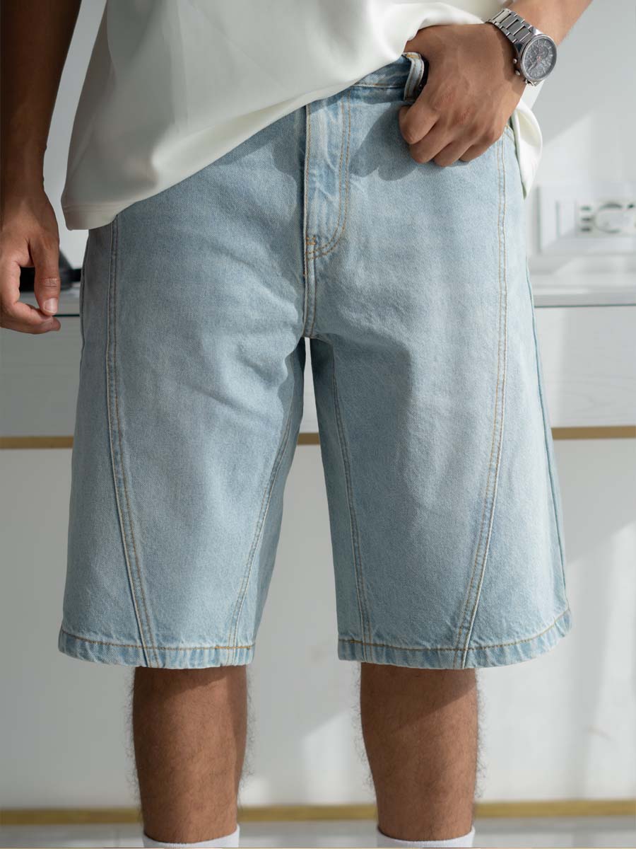 BERMUDA Baggy Light Blue en DENIM