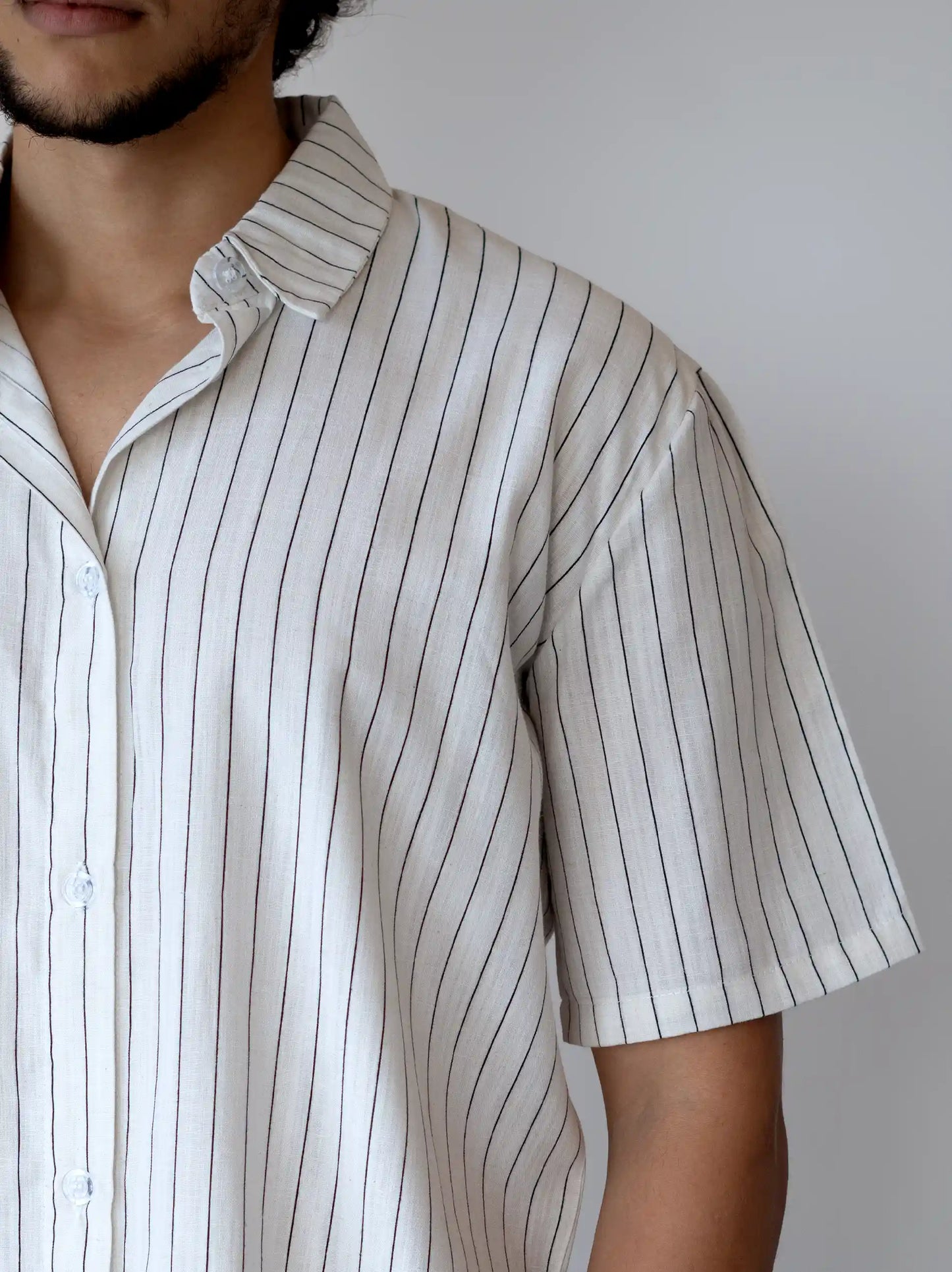 Chemise Rayée en Lin