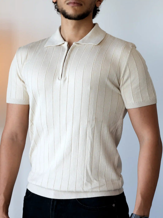 Pull Zip Beige Clair