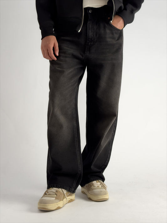 Black Baggy Dirty Jeans