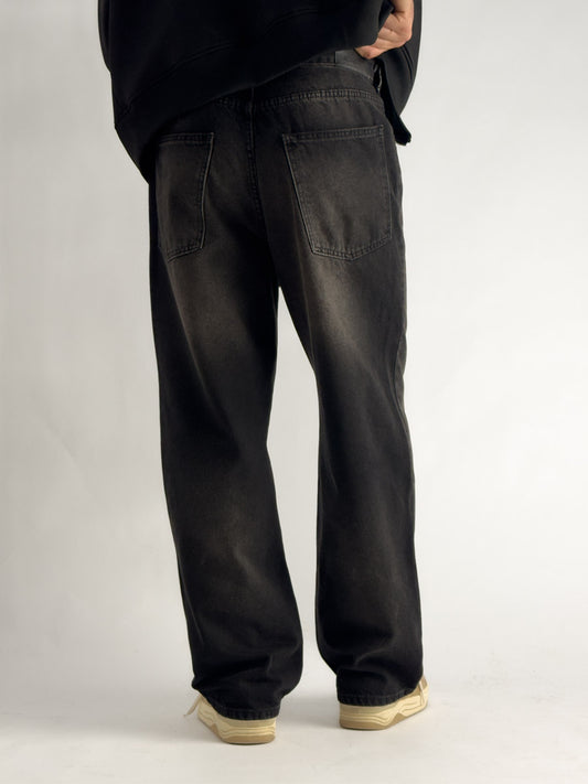Black Baggy Dirty Jeans