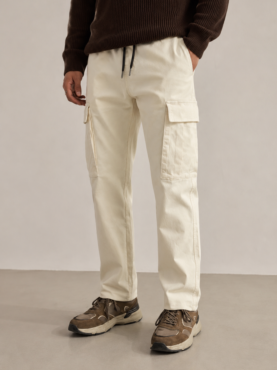 Pantalon Cargo Nomade Blanc Cassé