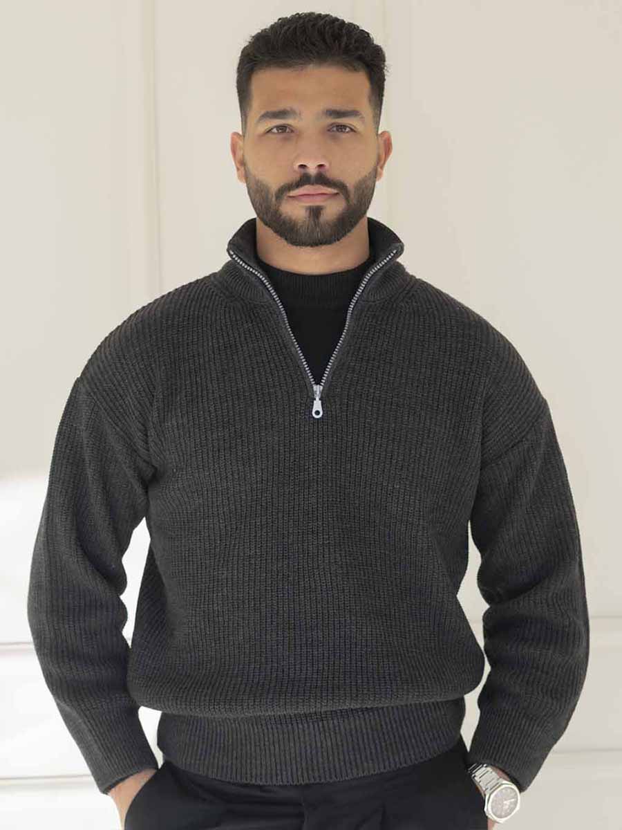 Half-Zip Sweatshirt Gris