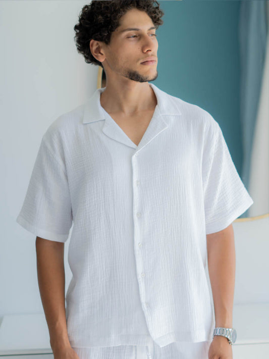 Chemise Blanche Coton Gaze