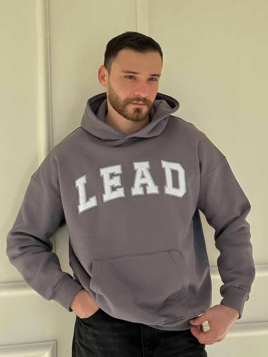 Hoodie Lead Gris