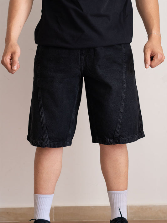 BERMUDA Baggy Noir en DENIM