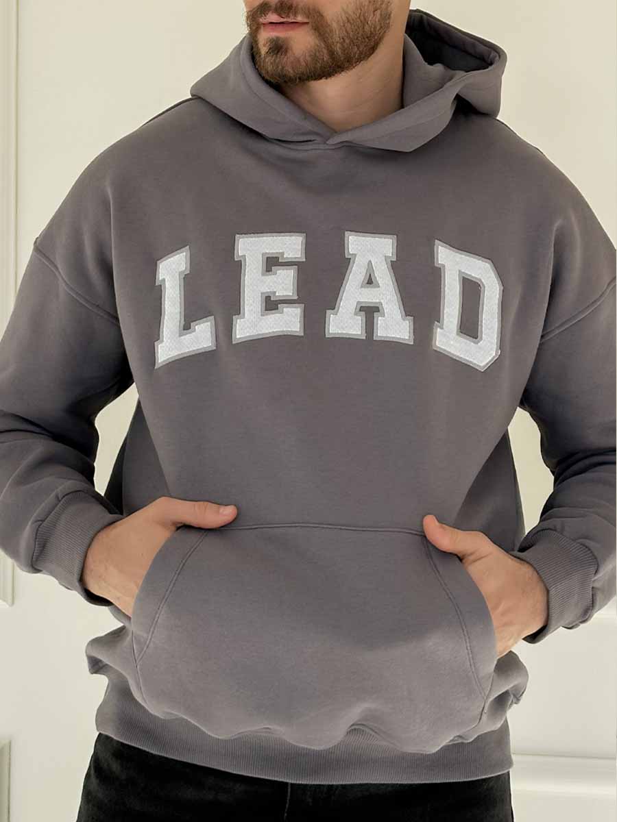 Hoodie Lead Gris